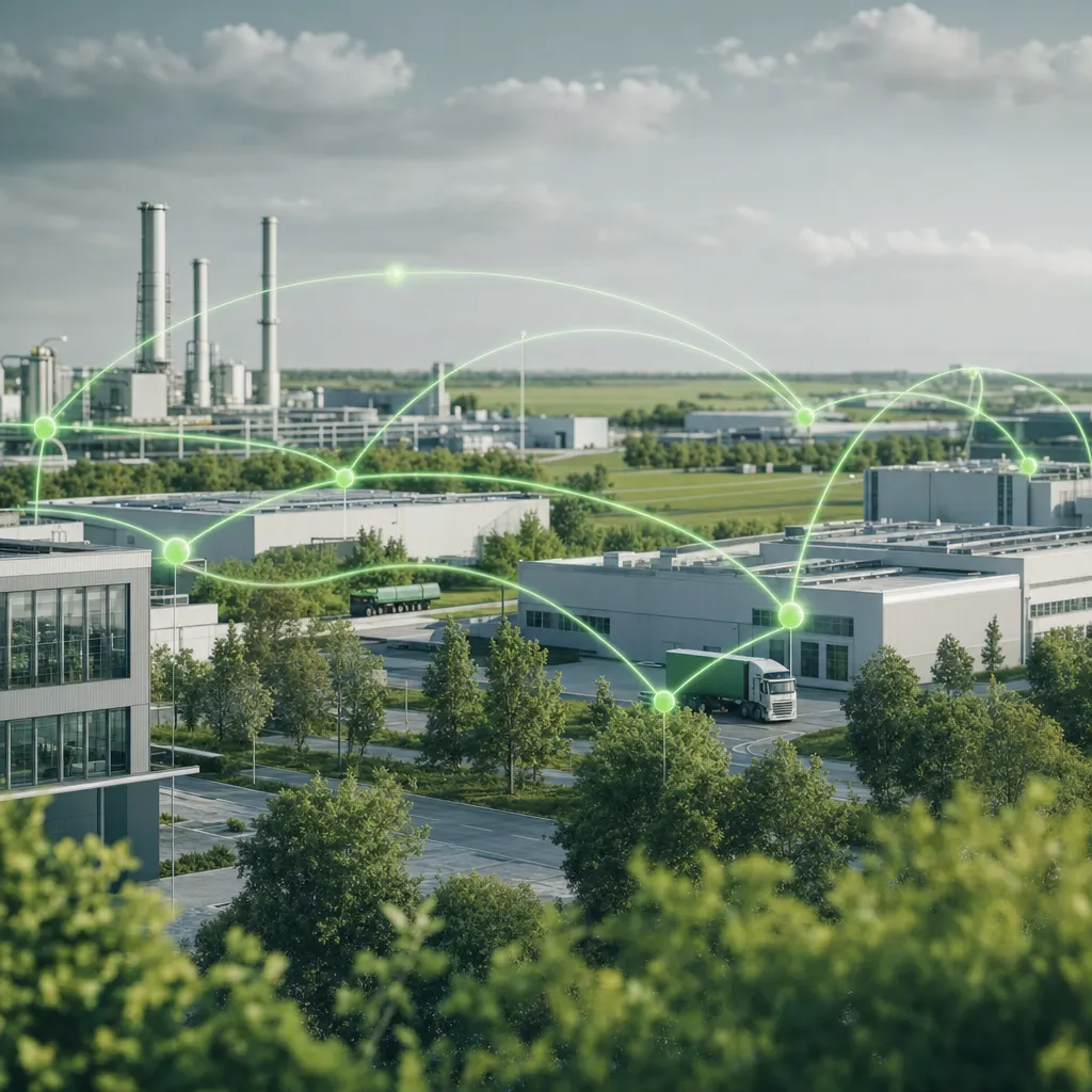 Visualisierte Vernetzung mehrerer Industriestandorte