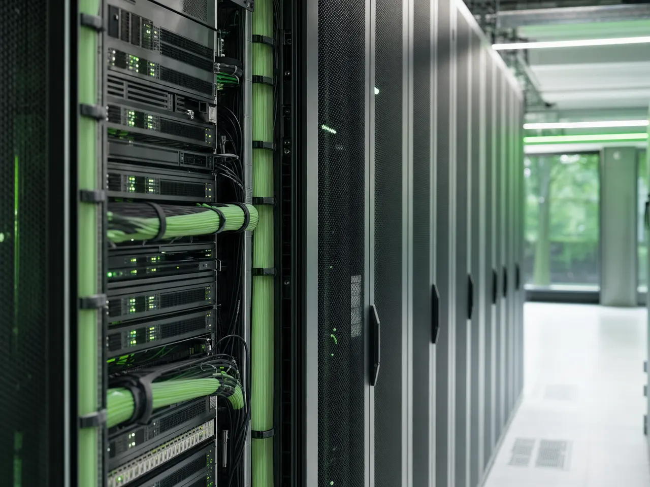 IT-Planer prüft Rackbelegung und Kapazitäten im Serverraum